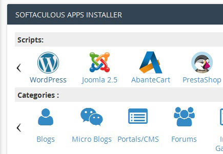 softaculous apps installer